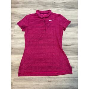 Nike Precision Dri-Fit golf polo pink chameleon print womens size XS